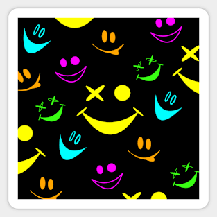 Neon Smiles: Radiate Positivity No 2 Sticker